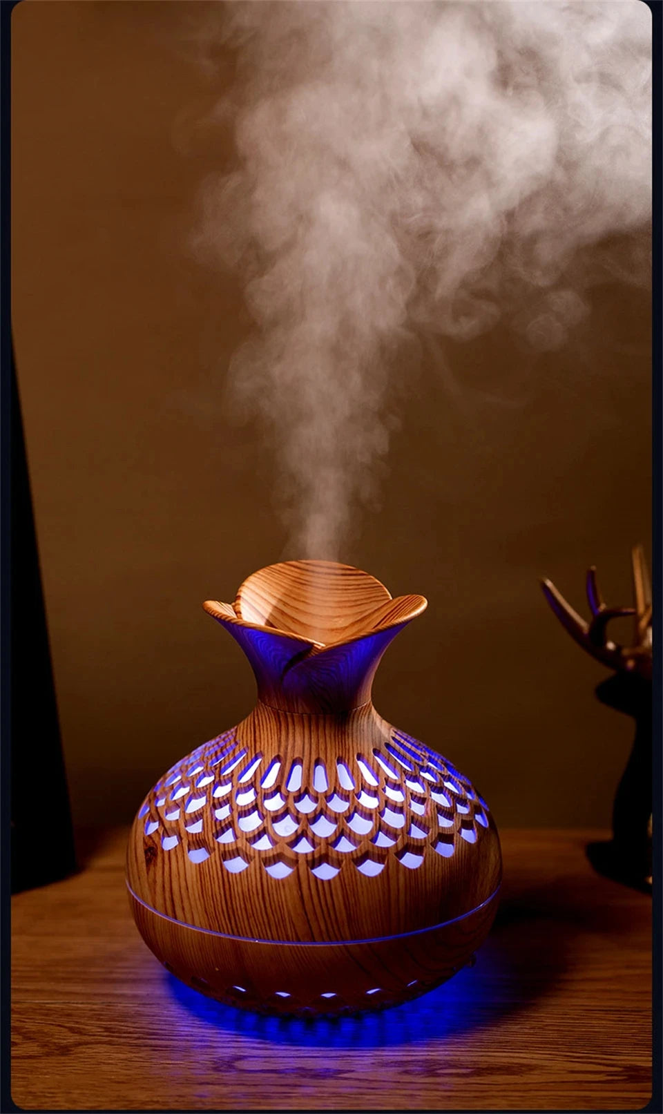Wood Grain Mini Vase Aroma Diffuser & Humidifier