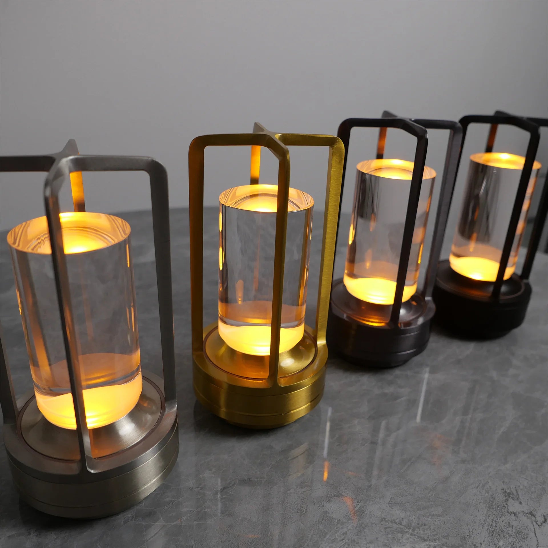 Aluminium Crystal Touch Lamp