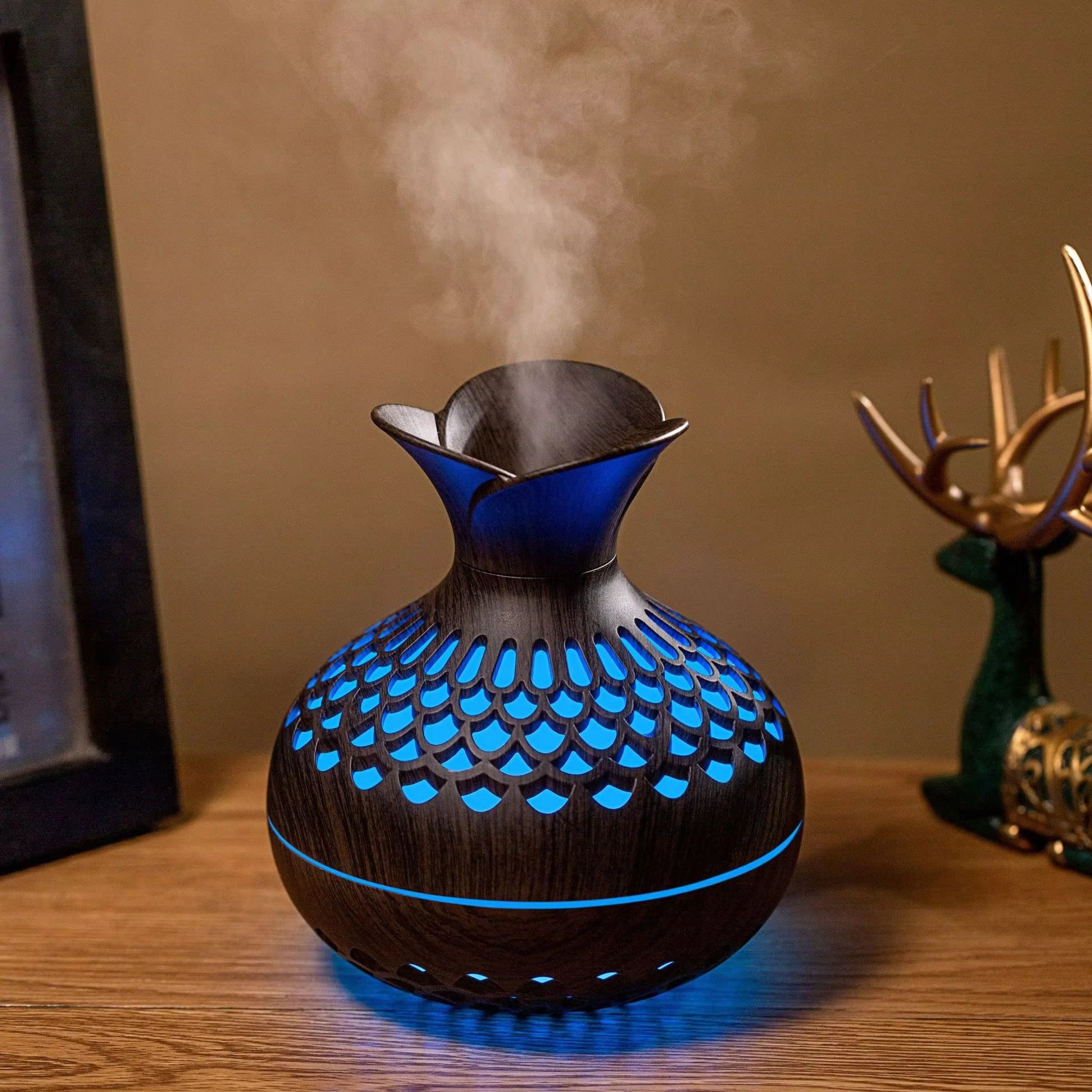 Wood Grain Mini Vase Aroma Diffuser & Humidifier