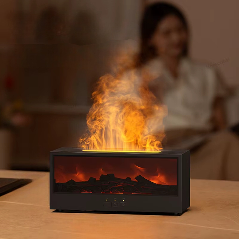 Flame Fireplace Aroma Diffuser with Remote